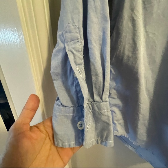 Gap Kids Blue Long Sleeves Button Down Shirt Size 8 - Picture 2 of 4